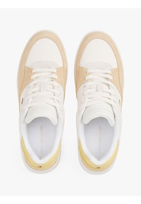 Tenis Blanco De Baloncesto Con Texturas Mixtas Tommy Hilfiger