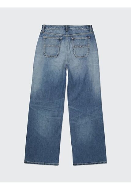 Jean  Adaptive De Talle Alto Y Pernera Ancha Mujer Azul Tommy Hilfiger