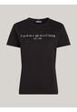 Camiseta Negra Con Cuello Redondo Y Logo Distintivo Tommy Hilfiger de Tommy Hilfiger