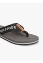 Sandalias Negro De Tiras Textiles Con Logo Tommy Hilfiger de Tommy Hilfiger