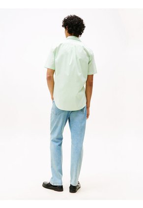 Camisa Verde Poplin Solida Tommy Hilfiger