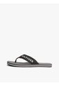 Sandalias Negro De Tiras Textiles Con Logo Tommy Hilfiger de Tommy Hilfiger