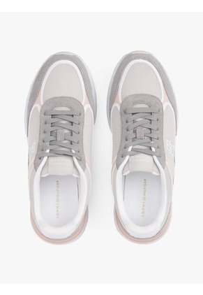 Tenis Gris Con Mezcla De Texturas Tommy Hilfiger