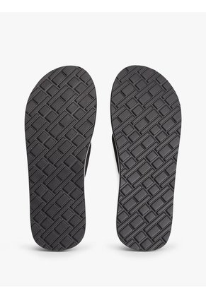 Sandalias Negro De Tiras Textiles Con Logo Tommy Hilfiger