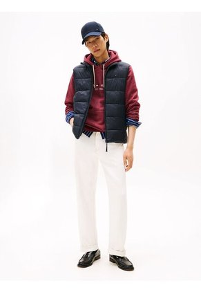 Chaleco Azul De Cuello Alto Acolchado Tommy Hilfiger