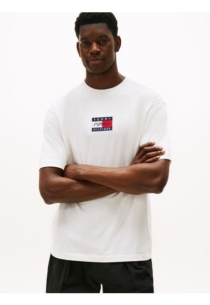 Camiseta Blanca Amplia Con Logo Colección APXGP Tommy Hilfiger