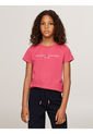 Camiseta Niña Rosa Essential De Corte Slim Con Logo Tommy Hilfiger de Tommy Hilfiger