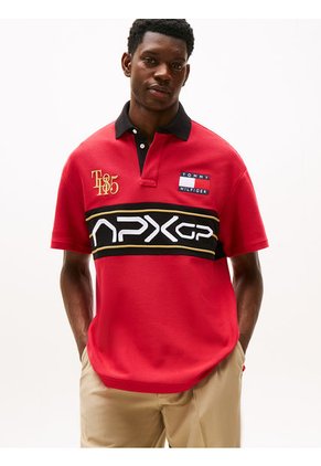Polo Rojo Amplio Con Logo Colección APXGP Tommy Hilfiger