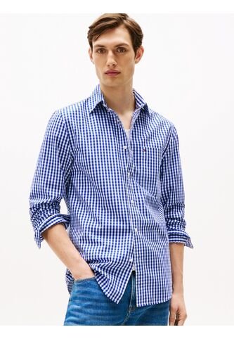 Camisa Azul TH Flex De Cuadros Y Corte Regular Tommy Hilfiger Tommy Hilfiger