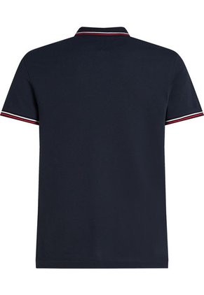 Polo Azul De Corte Slim Con Ribetes Tommy Hilfiger