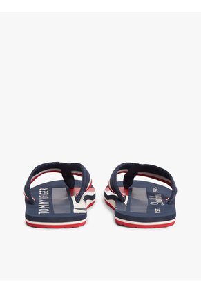 Sandalias Azul Marino Con Tira Trenzada A Rayas Tommy Hilfiger