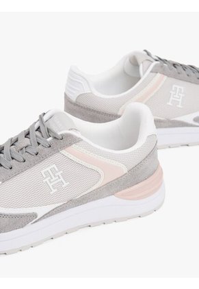 Tenis Gris Con Mezcla De Texturas Tommy Hilfiger