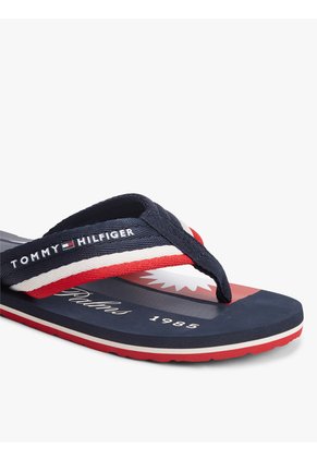 Sandalias Azul Marino Con Tira Trenzada A Rayas Tommy Hilfiger