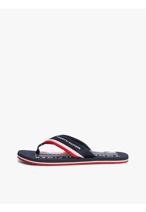 Sandalias Azul Marino Con Tira Trenzada A Rayas Tommy Hilfiger