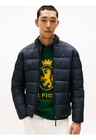 Chaqueta Azul De Cuello Alto Acolchada Con Logo Tommy Hilfiger Tommy Hilfiger