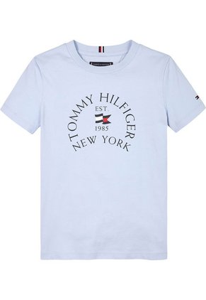 Camiseta Niño Celeste Con Logo Náutico De Corte Regular Tommy Hilfiger