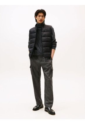 Chaleco Negro De Cuello Alto Acolchado Tommy Hilfiger