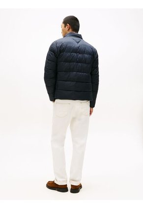 Chaqueta Azul De Cuello Alto Acolchada Con Logo Tommy Hilfiger