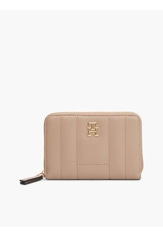 Billetera Beige Acolchada Con Cremallera Y Logo Tommy Hilfiger Tommy Hilfiger