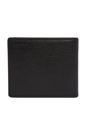 Billetera Negra Plegable Corporate De Cuero Tommy Hilfiger