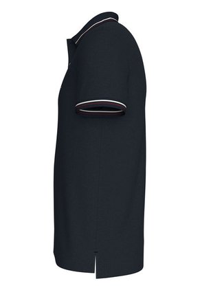 Polo Azul De Corte Slim Con Ribetes Tommy Hilfiger