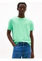 Camiseta Verde De Cuello Redondo Con Logo Bordado Tommy Hilfiger de Tommy Hilfiger