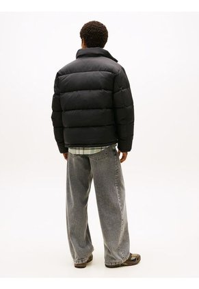 Chaqueta Negra Acolchada Con Efecto Arrugado Tommy Jeans