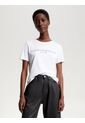 Camiseta Blanca Con Cuello Redondo Y Logo Distintivo Tommy Hilfiger de Tommy Hilfiger