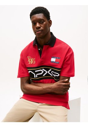 Polo Rojo Amplio Con Logo Colección APXGP Tommy Hilfiger