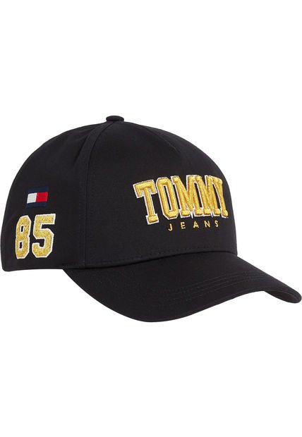 Gorra Negra Heritage Con Logo Tommy Jeans