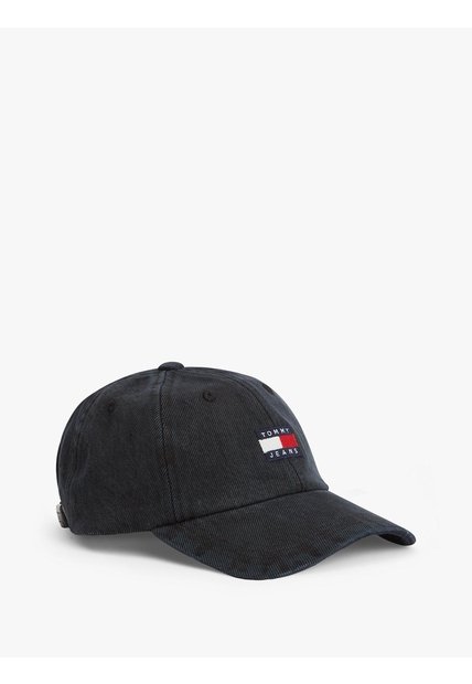 Gorra Negra De Béisbol Denim Heritage Con Logo Tommy Hilfiger