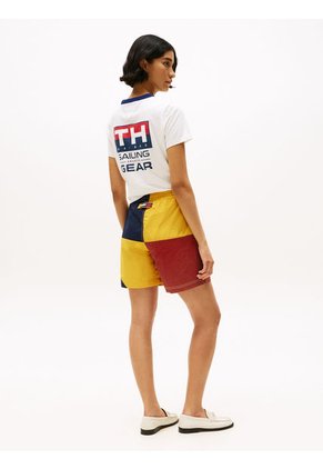Pantalonetas Blanco Náuticas Color Block Hilfiger Tommy Hilfiger