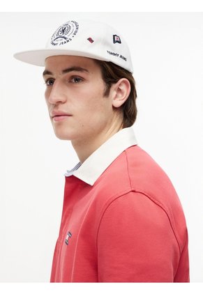 Gorra Blanca De Béisbol De Seis Paneles Con Logo Bordado Tommy Hilfiger