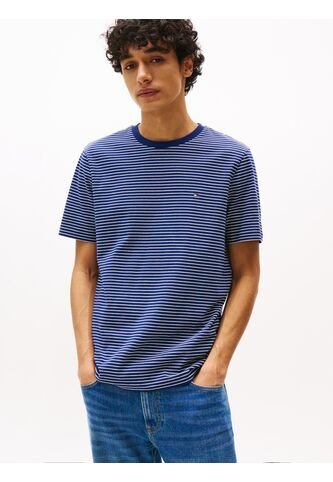 Camiseta Beige De Cuello Redondo Con Logo Bordado Tommy Hilfiger Tommy Hilfiger