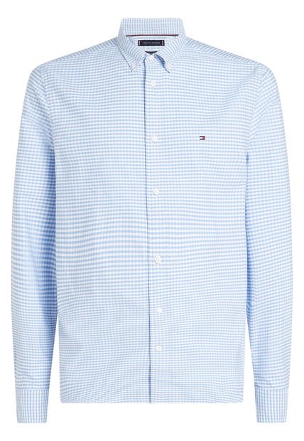 Camisa Celeste Heritage De Cuadros Vichy Tommy Hilfiger