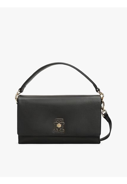 Bolso Negro Modern Transformable Con Cierre De Giro Tommy Hilfiger
