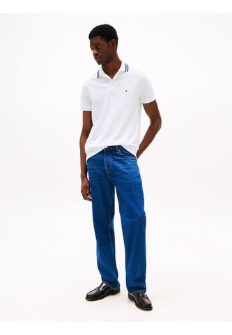 Polo Blanco Performance De Corte Regular Con Ribete Tommy Hilfiger Tommy Hilfiger