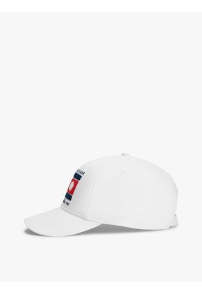 Gorra Blanca De Béisbol De Seis Paneles Con Logo Bordado Tommy Hilfiger
