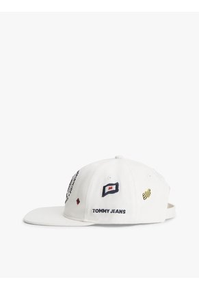 Gorra Blanca De Béisbol De Seis Paneles Con Logo Bordado Tommy Hilfiger