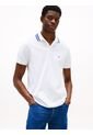 Polo Blanco Performance De Corte Regular Con Ribete Tommy Hilfiger de Tommy Hilfiger