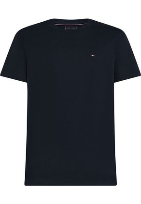 Camiseta Azul De Cuello Redondo Y Punto Interlock Tommy Hilfiger