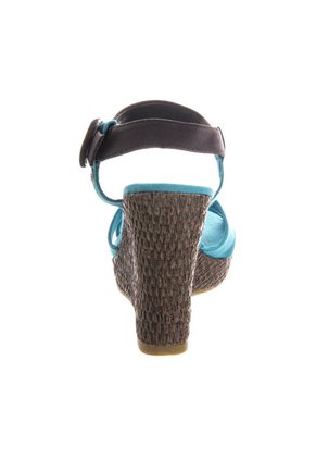 Sandalia Tacón Corrido Tommy Hilfiger Azul Turquesa