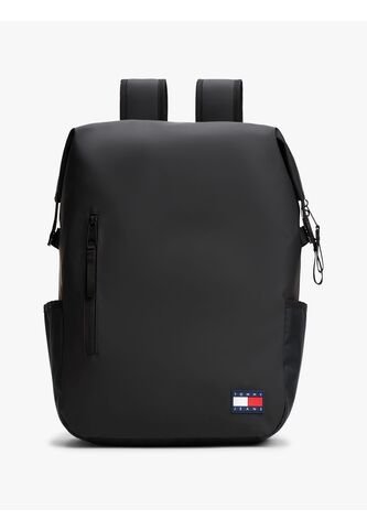 Morral Negro Con Logo Engomado Y Panel De Malla Tommy Hilfiger Tommy Hilfiger