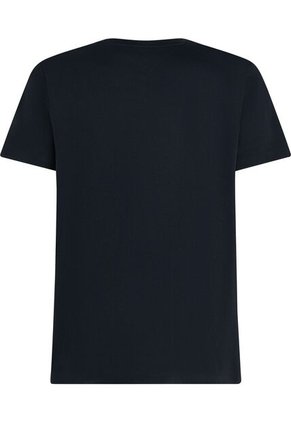 Camiseta Azul De Cuello Redondo Y Punto Interlock Tommy Hilfiger