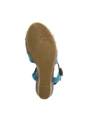 Sandalia Tacón Corrido Tommy Hilfiger Azul Turquesa