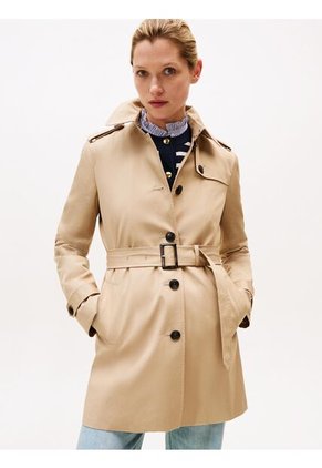 Rompe Beige Vientos Trench Con Múltiples Botones Tommy Hilfiger
