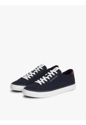 Tenis Azul Oscuro Deportivas De Malla Con Logo Engomado Tommy Hilfiger