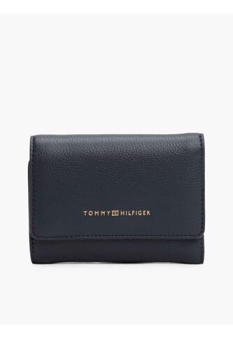Billetera Azul Plegable En Tres Partes Con Logo Tommy Hilfiger Tommy Hilfiger
