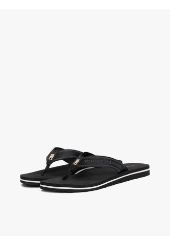 Sandalias Negro Con Inscripción Tonal En Tiras Tommy Hilfiger Tommy Hilfiger