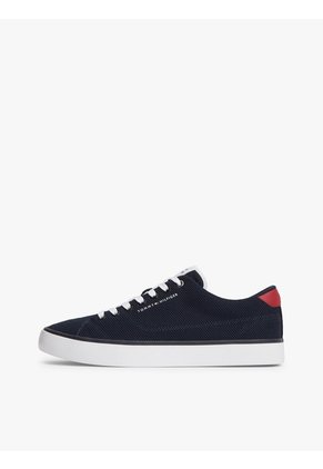 Tenis Azul Oscuro Deportivas De Malla Con Logo Engomado Tommy Hilfiger